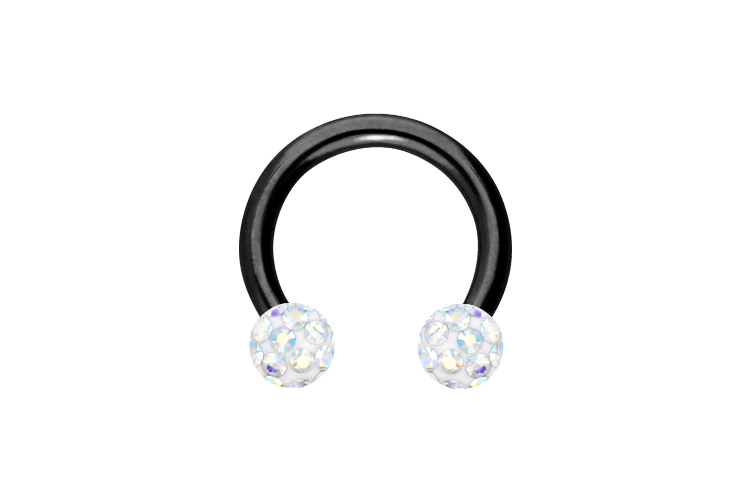 Titan Hufeisenring Piercing EPOXY-KUGELN